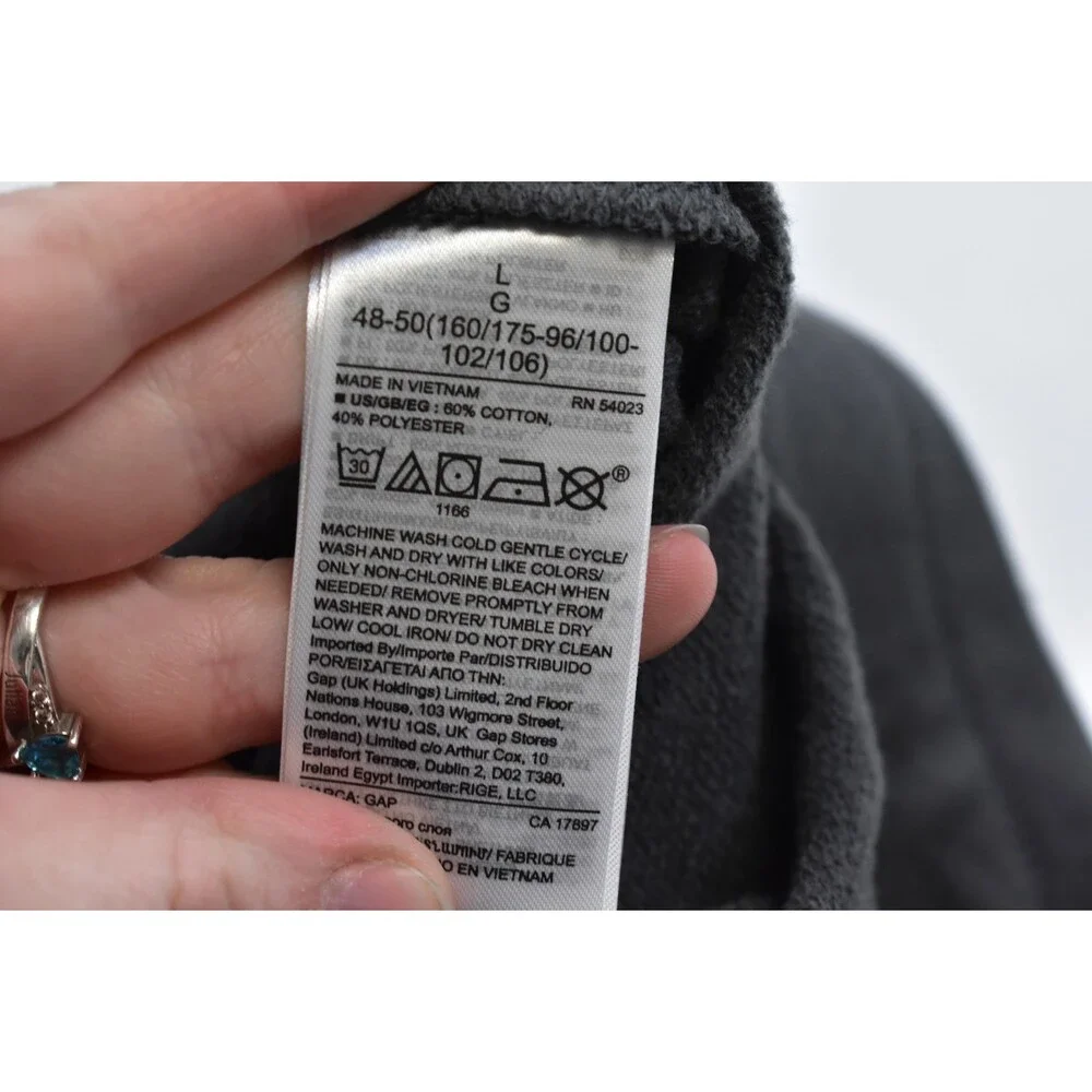 GAP Shorts Womens Large Soft Black Fleece Drawstring Lounge NL Fleece Shor Comfy - Picture 6 of 11